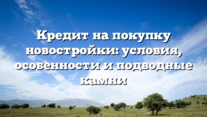 Кредит на покупку новостройки: условия, особенности и подводные камни