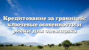 Кредитование за границей: ключевые особенности и риски для заемщика