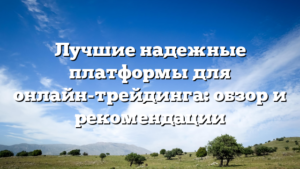 Лучшие надежные платформы для онлайн-трейдинга: обзор и рекомендации